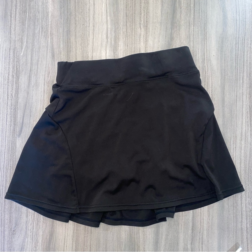 Luga Black Pleated skirt Skort with Wide Waistband